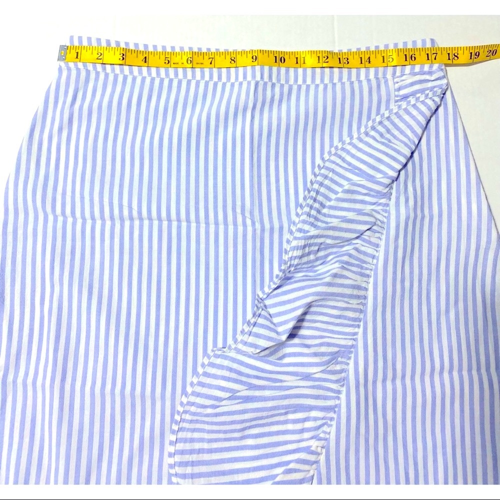 GAP Blue White Stripe Wrap Skirt NWOT - Picture 6 of 10